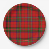 Assiettes En Carton Stewart / Stuart tartan rouge vert plaid (Devant)