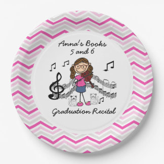 Assiettes En Carton Stick Figure Violin Player Plaques de papier Chevr