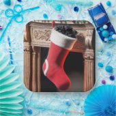 Assiettes En Carton Stocker De Noël Rempli De Charbon (Fête)