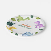 Assiettes En Carton Stomp Chomp Roar Dinosaur fête d'anniversaire (Angle)