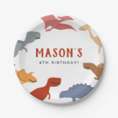 Assiettes En Carton Stompe, Chompe & Roar ! Dinosaures fête d'annivers (Devant)