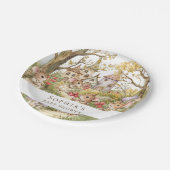 Assiettes En Carton Storybook Animaux Baby shower aquarelle (Angle)