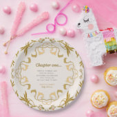 Assiettes En Carton Storybook notre prochain chapitre baby shower cont (Fête)