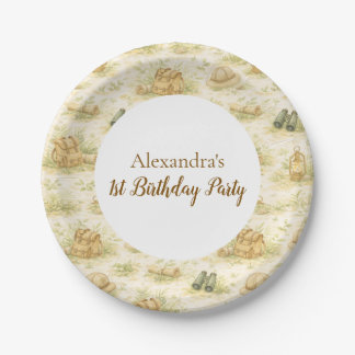 Assiettes En Carton Storybook Safari Wild One First Birthday