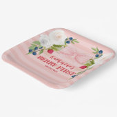 Assiettes En Carton Strawberry 1st Berry First strawberry Birthday (Angulaire)