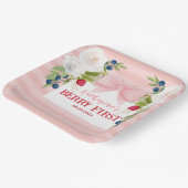 Assiettes En Carton Strawberry 1st Berry First strawberry Birthday (Angulaire)