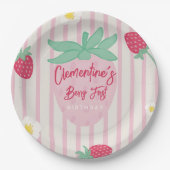 Assiettes En Carton Strawberry Berry First Paper Plate (Devant)