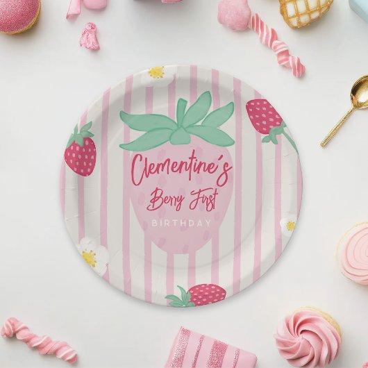 Assiettes En Carton Strawberry Berry First Paper Plate