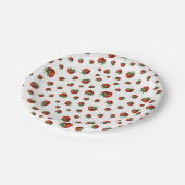 Assiettes En Carton Strawberry Pattern (Angle)