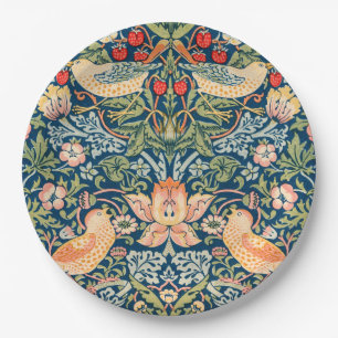 Assiettes En Carton Strawberry Thief (par William Morris)