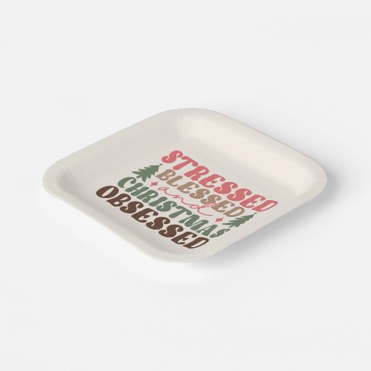 Assiettes En Carton Stressé, béni et observé à Noël (Angulaire)