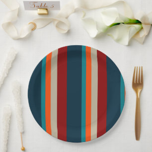 Assiettes En Carton Stripes du sud-ouest 17
