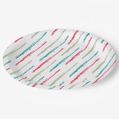 Assiettes En Carton Stripes Flute Multi Couleur Musique Thème (Angle)