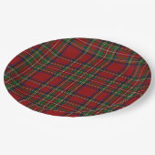 Assiettes En Carton Stuart Plaid Tartan Christmas (Angle)