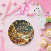 Assiettes En Carton stunning Merry Christmas (Fête)