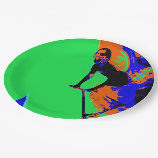 Assiettes En Carton Stunt Scooter Speedster - Scooter Boy (Angle)