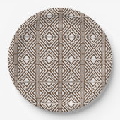Assiettes En Carton Style africain Motif sans faille. Papier couleur b (Devant)