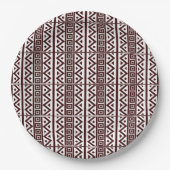 Assiettes En Carton Style africain traditionnel Brown sans couture P M (Devant)