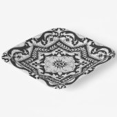 Assiettes En Carton Style azulejo en céramique noire et blanche (Angulaire)
