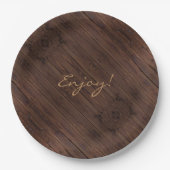 Assiettes En Carton Style campagnard en bois en bois rustique de (Devant)