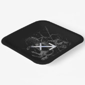 Assiettes En Carton Style Chrome Sagittarius Zodiac Connexion Hevelius (Angulaire)