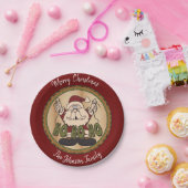 Assiettes En Carton Style Country Joyeux Noël Père Noël (Fête)