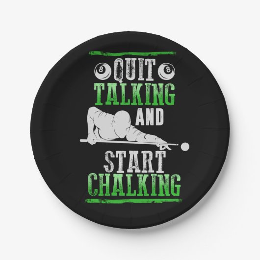 Assiettes En Carton Style de Billard (Devant)