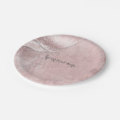 Assiettes En Carton Style de design de verre en cristal rose Shimmer (Angle)