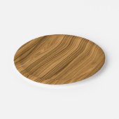 Assiettes En Carton Style de grain élégant en bois (Angle)