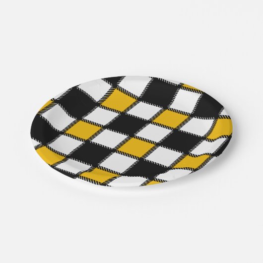 Assiettes En Carton Style de tableau d'échecs (Angle)