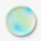 Assiettes En Carton Style de teinture à carreaux Abstrait (Devant)