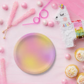 Assiettes En Carton Style de teinture à tarte rose Abstrait (Fête)