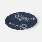 Assiettes En Carton Style de texte et de script du journal de l'avion (Angle)