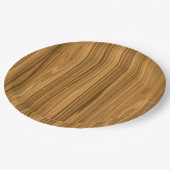 Assiettes En Carton Style en bois élégant de grain (Angle)