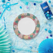 Assiettes En Carton Style floral élégant. Fleur vive (Fête)