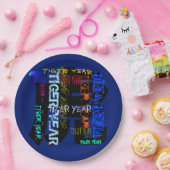 Assiettes En Carton Style graffiti Année tigre répétée 2022 PPP (Fête)