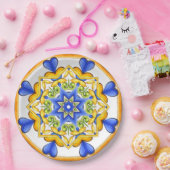 Assiettes En Carton Style italien, carrelage, majolica Tout-sur-impres (Fête)