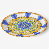 Assiettes En Carton Style italien, carrelage, majolica Tout-sur-impres (Angle)