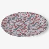 Assiettes En Carton Style Motif d'automne unique (Angle)