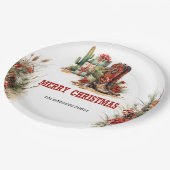 Assiettes En Carton Style occidental unique avec bottes de cowboy roug (Angle)