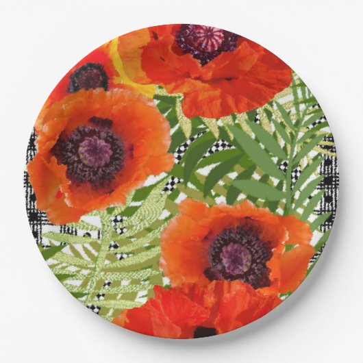 Assiettes En Carton Style Poppy oriental (Devant)