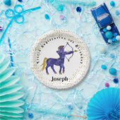 Assiettes En Carton Style Sagittarius 1er anniversaire & Gold Confetti (Fête)