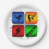 Assiettes En Carton Style urbain stupéfiant de BMX (Devant)