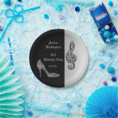 Assiettes En Carton Stylet argenté et anniversaire triple de fissure (Fête)