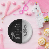 Assiettes En Carton Stylet argenté et anniversaire triple de fissure (Fête)