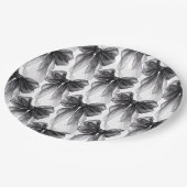 Assiettes En Carton Stylish Modern Black Coquette Bow (Angle)