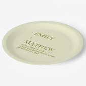 ASSIETTES EN CARTON STYLISH MODERN CUSTOMIZED ELEGANT CLASSIC WEDDING  (Angle)