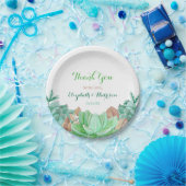 Assiettes En Carton Succulent Bouquet Mariage botanique (Fête)