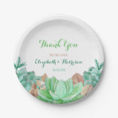 Assiettes En Carton Succulent Bouquet Mariage botanique (Devant)