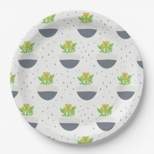 Assiettes En Carton Succulent Kalanchoe Plante maman Motif